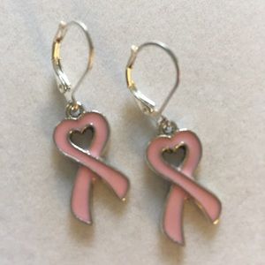 Pink Breast Cancer Awareness earrings, NWT